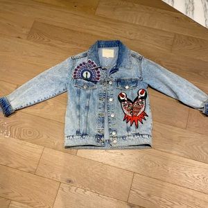 Maje patchwork denim jacket